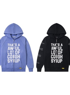 trapstar hoodie美潮高街秋冬休闲字母印花刺绣加绒开衫连帽卫衣