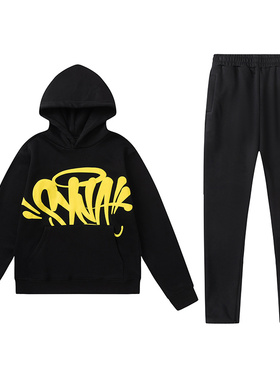 Syna World Tracksuit Drill美潮秋冬运动休闲加绒连帽卫衣裤套装