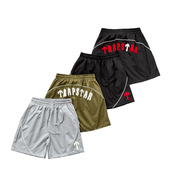 trapstar美式 高街潮牌运动休闲字母毛巾绣训练梭织速干沙滩短裤 夏