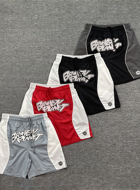 broken planet美式高街潮牌夏季撞色刺绣logo印花字母沙滩短裤fog