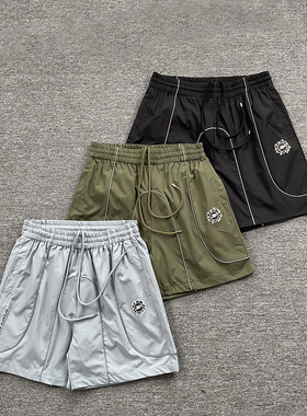 broken planet美潮高街运动休闲夏季梭织速干训练沙滩抽绳短裤男