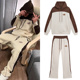 synaworld 子套装 tracksuit 美潮刺绣撞色秋冬运动休闲连帽卫衣裤