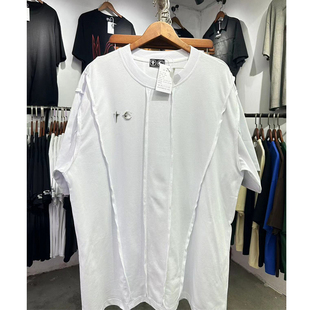 thug T恤男 club欧美高街潮牌小众设计感星月金属logo宽松重磅短袖