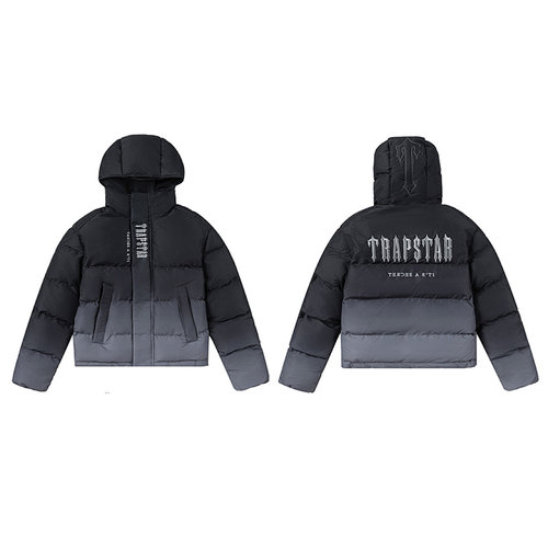 trapstar保暖渐变连帽棉服外套潮