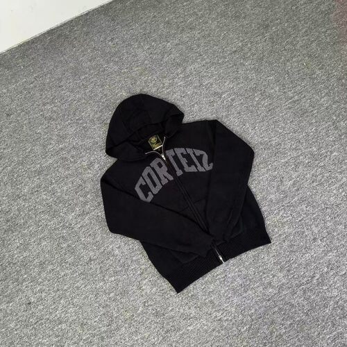 corteiz美潮开衫连帽针织衫外套