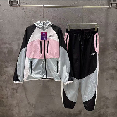 synaworld美潮撞色梭织风衣长裤