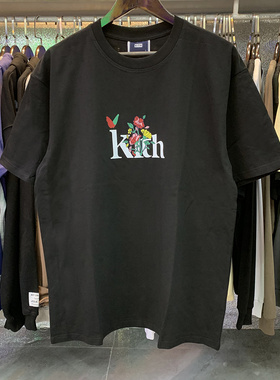 KITH Begonia Floral Logo Tee小众潮牌夏季男女情侣纯棉短袖T恤
