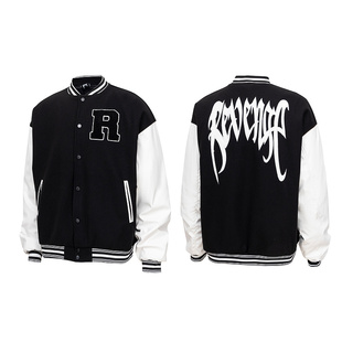 REVENGE小众欧美高街潮牌秋冬字母LOGO刺绣加厚棒球服夹克外套FOG