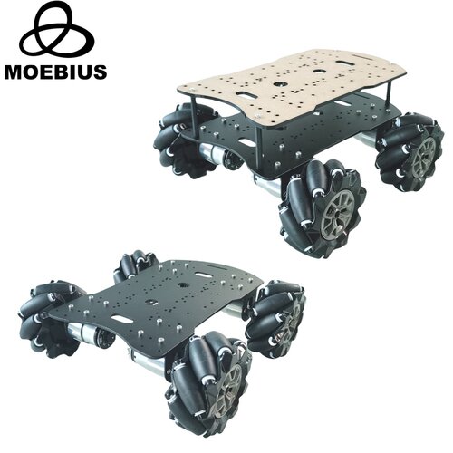 20KG载重4WD麦克纳姆轮机器人小车底盘12V霍尔电机PID测速Arduino