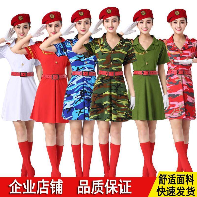 军鼓服装女水兵舞迷彩套