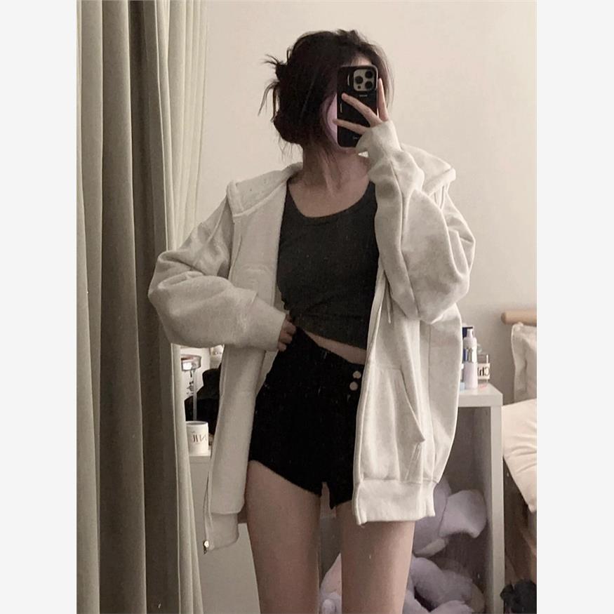 连帽卫衣女2025秋冬新款加绒卫衣/绒衫
