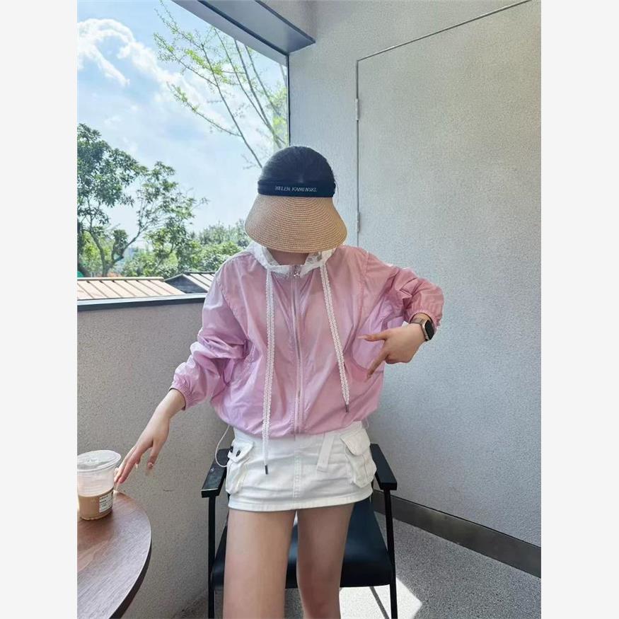 2025春新款时尚百搭连帽短款外套女宽松显瘦上衣女潮