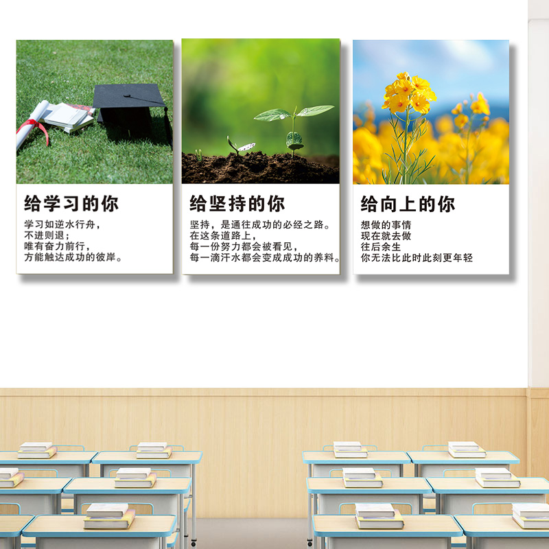 学校班级文化墙贴中高考励志海报