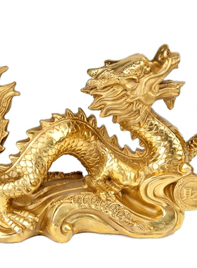朴器 铜汉龙摆件财福龙摆件