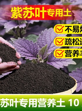 紫苏叶专用土料阳台地栽盆栽家用营养土绿色有机型颗粒花卉土家用