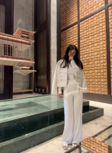 Sin boutique骑士军旅风精致双排扣小香风短外套女秋气质小众上衣