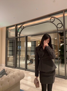 Sin boutique 南韩金秘书 收腰短外套包臀裙女秋冬天套装新品气质