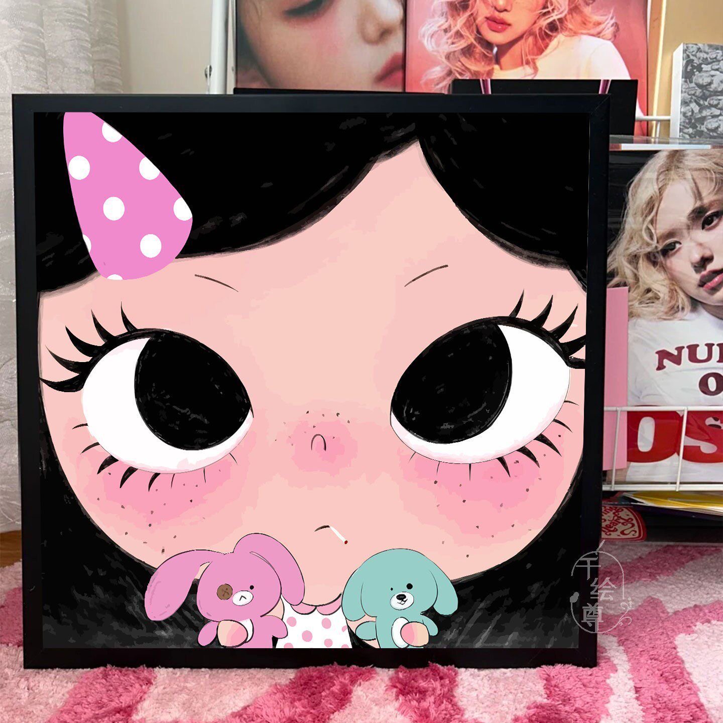 恰好是小满-diy数字油画手工填充情人节礼物丙烯填充卡通装饰挂画图片
