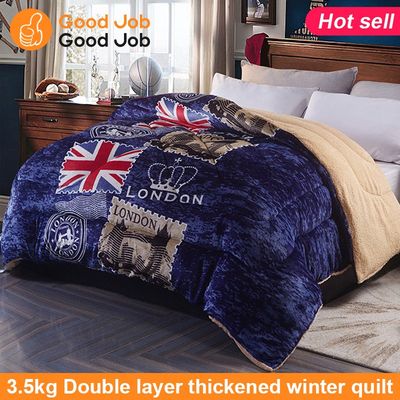winter quil flannel comforter duvet blanket quilt bed winter