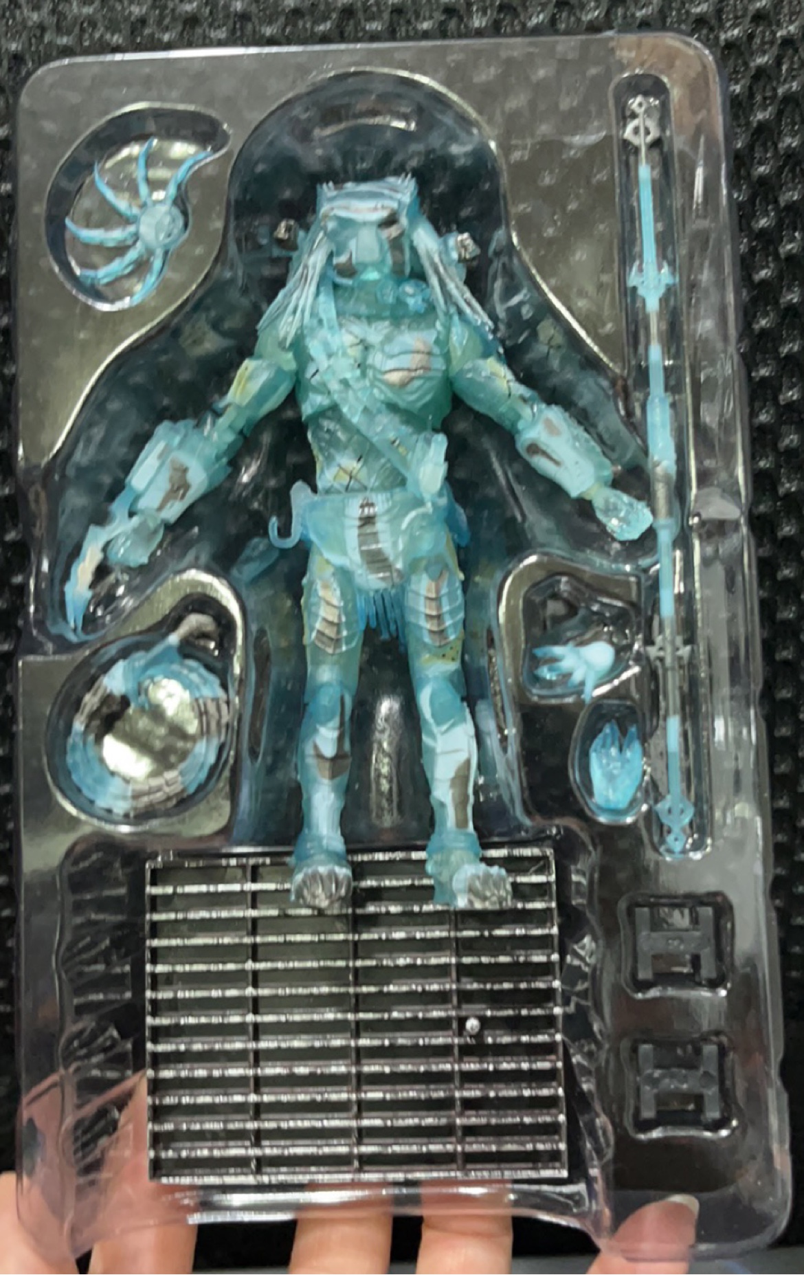 HIYA海雅迷你系列1/18异形大战铁血战士2半透明独狼铁血可动人偶