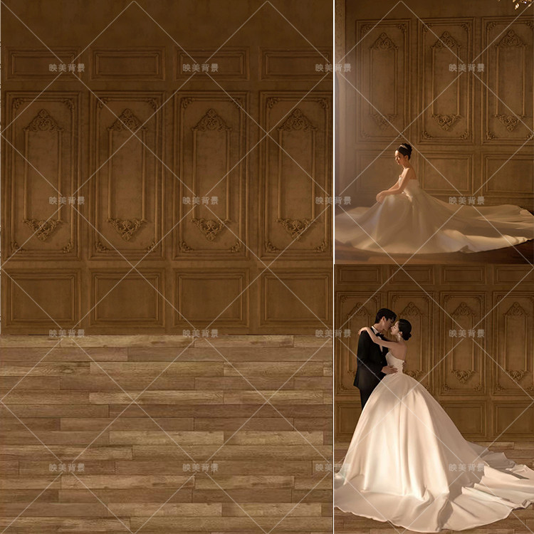 高级感仿石膏墙背景布欧式宫廷风室内婚纱写真摄影棚影楼拍照背景