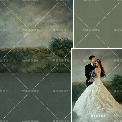 新中式孕妇写真黄色肌理油画背景布木板背景布影棚产品商拍背景纸