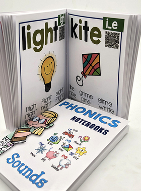 自然拼读英语单词闪卡cvc英文123词根法phonics教具彩色卡片扫码