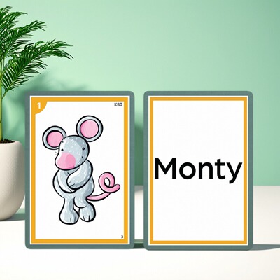 双面剑桥国际少儿英语KB闪卡英文单词塑封教具启蒙教师教学卡片