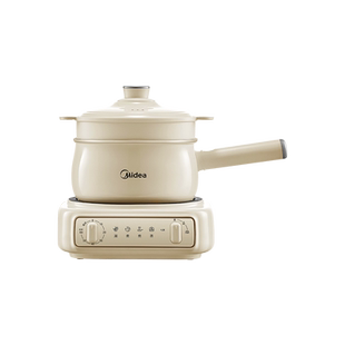 美的电煮锅家用宿舍多功能小型分体电火锅蒸煮电炒锅小火锅烹饪机