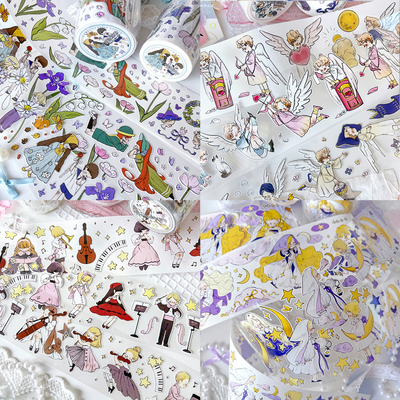 切模小人百仓家小花园月之子早安午安晚安白昼交响曲手帐和纸胶带