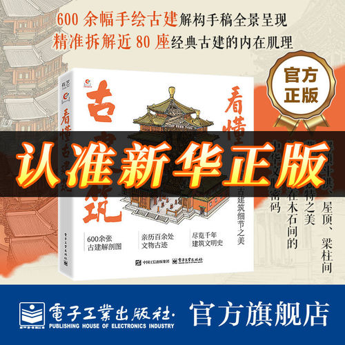 【正版旗舰】看懂古建筑 全书含600余幅古建筑手绘剖析图 精准拆解建筑部件 搭配通俗文字解析 直观呈现古建结构美与演变脉络
