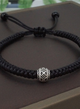 自编手绳材料包S925银珠如意图案