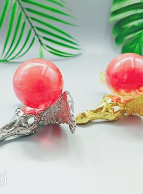 新款合金鸟骨展示架矿石水晶球原石奇石标本底座支架展览馆陈列