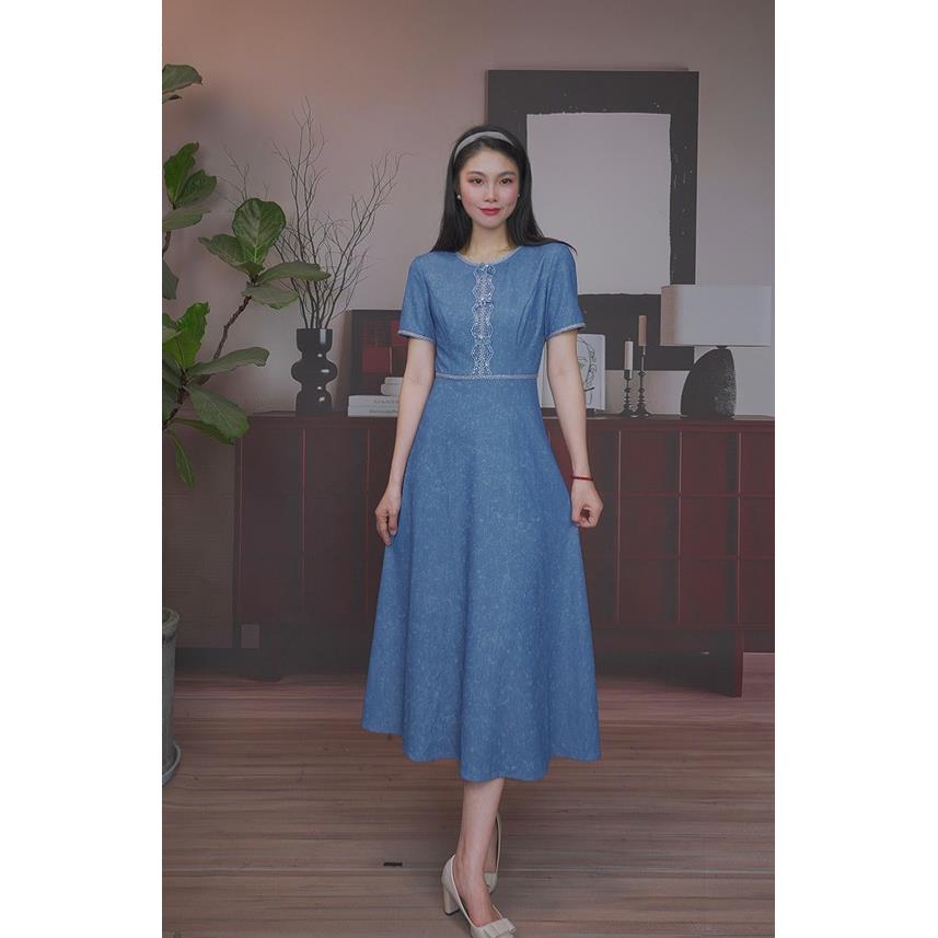 司歌轻奢薄款牛仔连衣裙女夏季