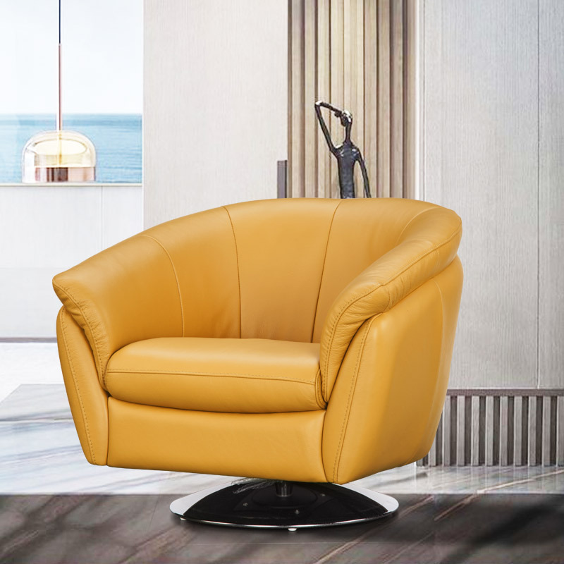 现代简约旋转椅单人沙发椅小户型客厅设计师品质沙发懒人时尚创意