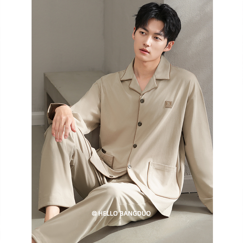 睡衣男士春秋款纯棉长袖家居服