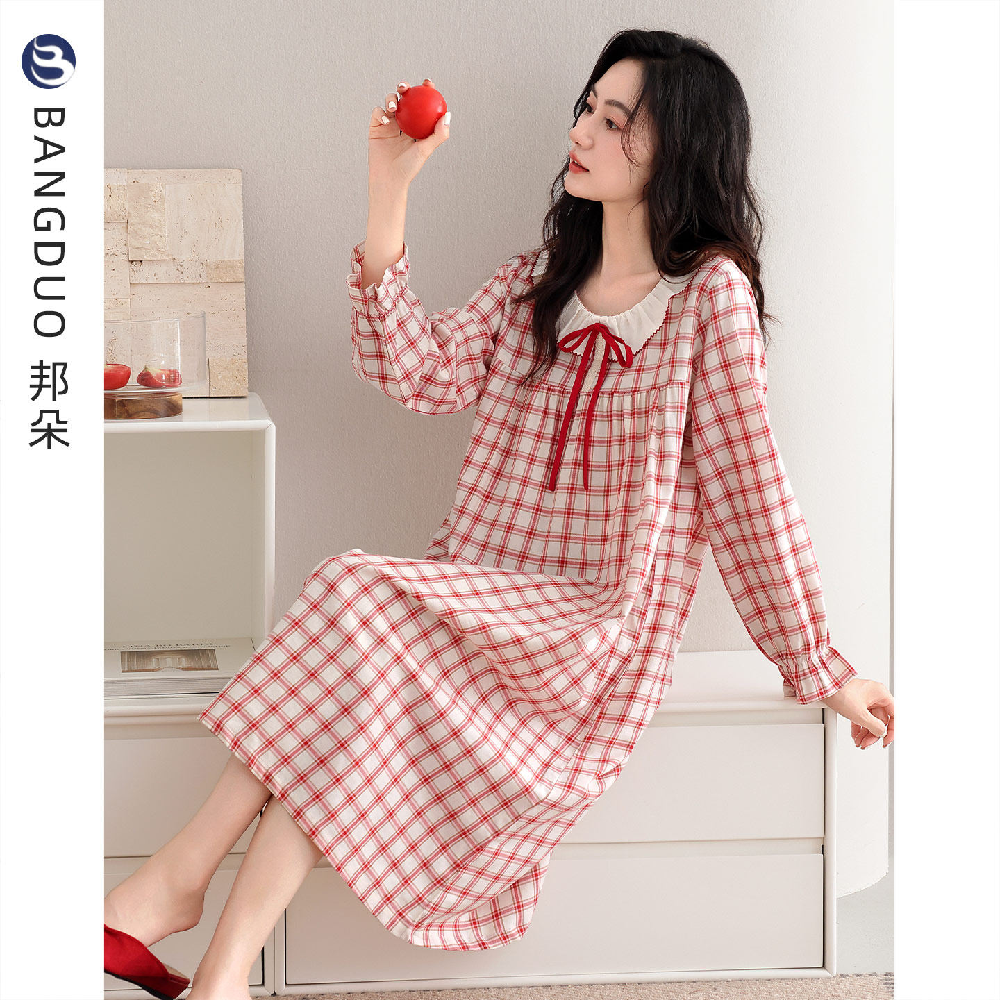 梭织棉纱布睡裙女士睡衣春秋款纯棉长袖秋季孕妇全棉公主风连衣裙,女士内衣/男士内衣/家居服,睡裙,淘宝优惠券,粉丝福利购,淘宝优惠卷