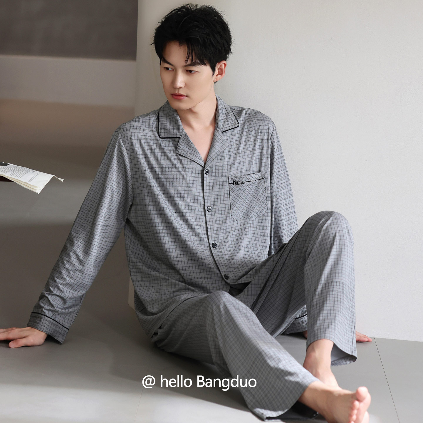 睡衣男士春秋款纯棉长袖家居服