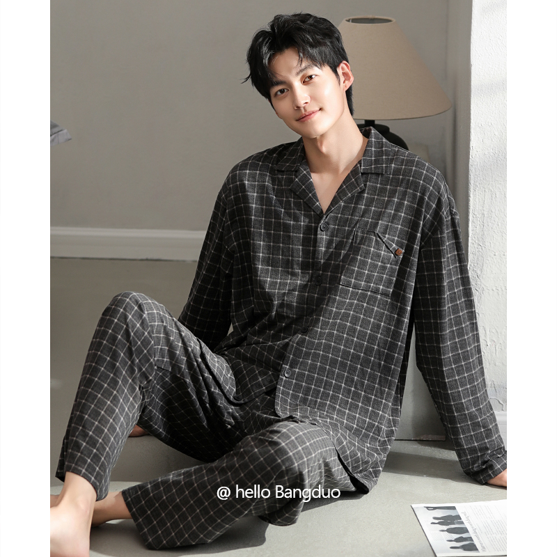 睡衣男士春秋款纯棉长袖家居服