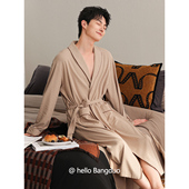 春秋款 浴袍睡衣四季 纯棉长袖 长款 通用浴衣晨袍家居服 秋季 睡袍男士