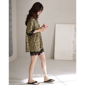 莫代尔短袖 高级感家居服套装 短裤 夏天冰丝凉感夏款 薄款 睡衣女夏季