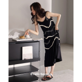 高级感连衣裙 夏天冰丝夏款 带胸垫吊带睡裙女士睡衣夏季 莫代尔长款