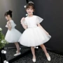 Đầm công chúa váy bé gái trắng cà vạt chủ nhà váy cao cấp váy ngắn đoạn 12 tuổi phù dâu đám cưới - Váy trẻ em váy trẻ em 10 tuổi
