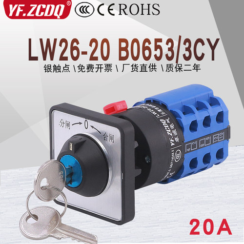 LW26-20B0653/3CY带锁自复开关