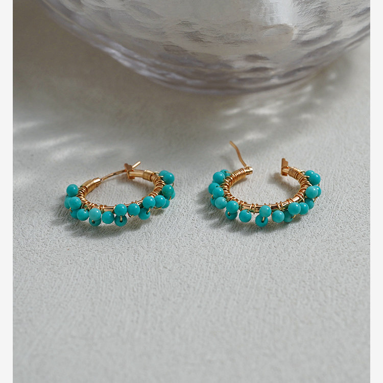 小众轻奢高级感绕绿松石耳扣甜美清新气质耳环复古法式耳饰40729,饰品/流行首饰/时尚饰品新,耳环,淘宝优惠券,粉丝福利购,淘宝优惠卷