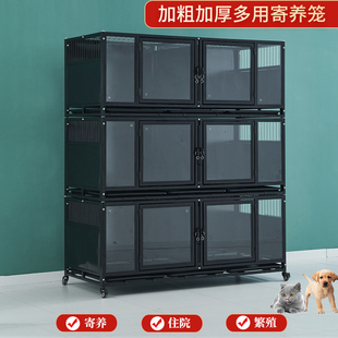 宠物店寄养笼猫笼繁育笼狗笼繁殖笼钢化玻璃展示笼宠物医院住院笼