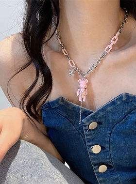 项链小熊嘻哈颈链学生送礼