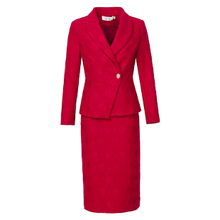 喜婆婆婚宴装2026春秋新款高级感气质妈妈酒红色套装中长裙两件套