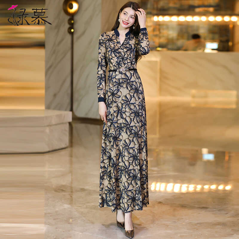 收腰显瘦新款2024年秋季气质长裙