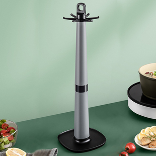 锅铲架子 6钩可旋转锅铲挂架 加高款 不锈钢锅铲架